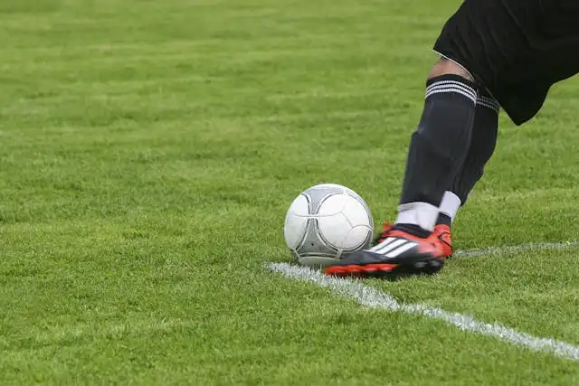 Man playing soccer